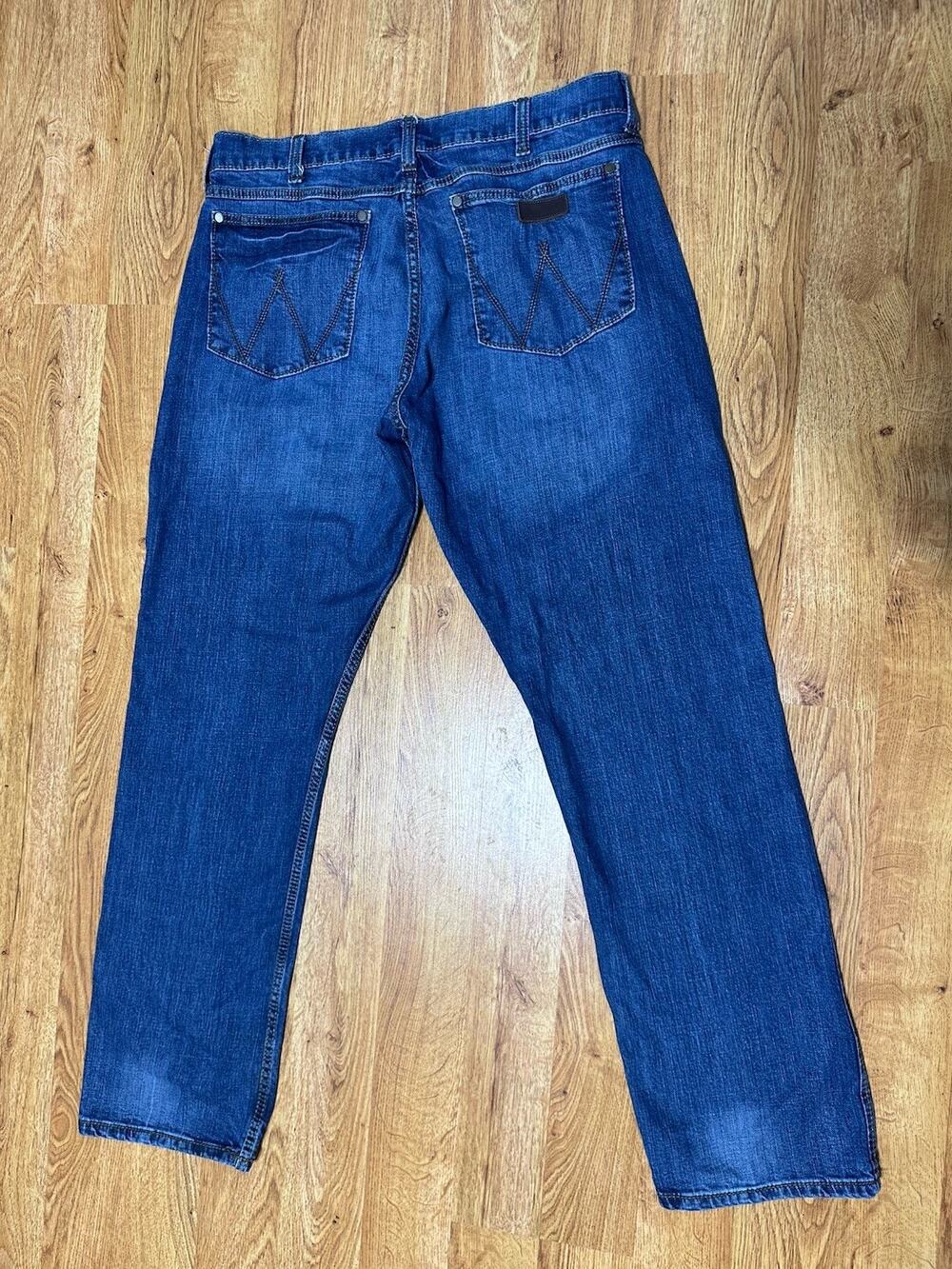 Wrangler Retro Slim Boot Jeans 34x34 Blue Denim Clean